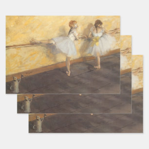 Tänzerinnen an der Barre von Edgar Degas, Vintage  Geschenkpapier Set