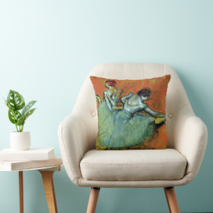 Tänzerinnen an der Barre von Edgar Degas, Vintage Kissen