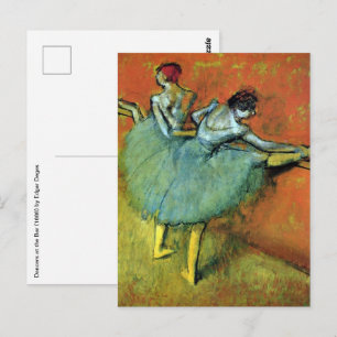 Tänzerinnen an der Barre von Edgar Degas, Vintage  Postkarte