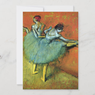 Tänzerinnen an der Stange von Edgar Degas, Vintage Einladung
