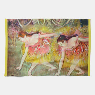 Tänzerinnen beim Bücken von Edgar Degas, Ballett-K Geschirrtuch