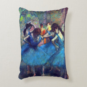 Tänzerinnen in Blau von Edgar Degas, Vintage-Balle Dekokissen