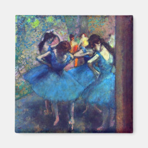 Tänzerinnen in Blau von Edgar Degas, Vintage Balle Magnet
