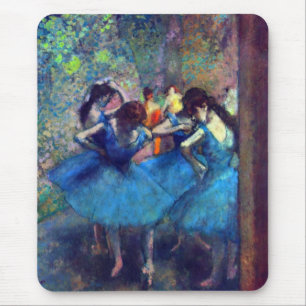 Tänzerinnen in Blau von Edgar Degas, Vintage-Balle Mousepad