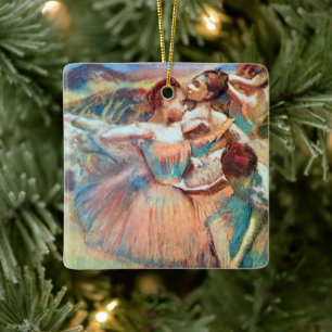 Tänzerinnen in einer Landschaft von Edgar Degas Keramikornament