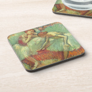 Tänzerinnen in Grün von Edgar Degas, Vintage-Balle Getränkeuntersetzer