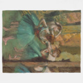 Tänzerinnen, Pink und Grün Edgar Degas Fleecedecke (Vorderseite (Horizontal))