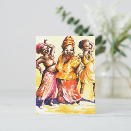 Tänzerinnen Postkarte (Stehend Vorderseite)