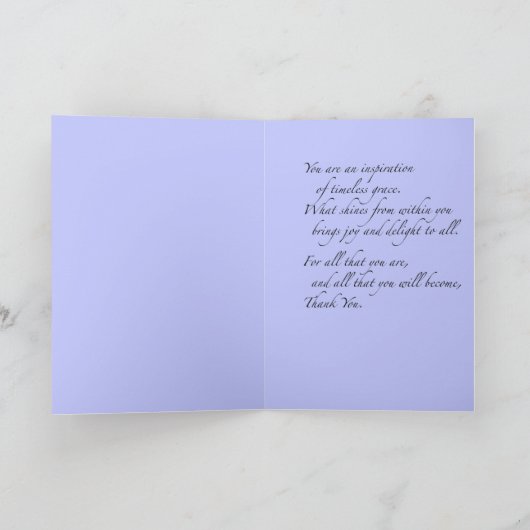 Tanzerkarte Blue Feiertagskarte (Innenseite)