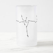 Tänzerlogo mit Dance-Slogan — anpassbar Mattglas Bierglas (Mittel)