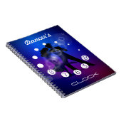 Tänzeruhr mit Zahlen für Tänzer Notizblock (Rechte Seite)