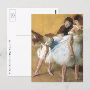 Tanzexamen von Edgar Degas, Vintage Ballet Postkarte