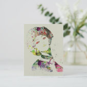 Tanzfarbe Postkarte (Stehend Vorderseite)