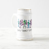Tanzfarbiges Abstraktes Grafikdesign Bierglas (Vorderseite Links)