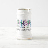 Tanzfarbiges Abstraktes Grafikdesign Bierglas (Mittel)