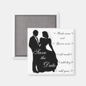 Tanzfavoriten für Braut und Silhouette Magnet (Vorderseite/Rückseite)