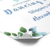 Tanzfeet Flip Flops | Eukalyptus Wedding Sign Poster (Ecke)