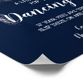 Tanzfeet Flip Flops Hochzeit Pampas Gras Poster (Ecke)