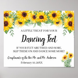 Tanzfeet Flip Flops Hochzeitssonnensigne Poster