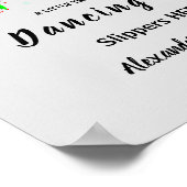 Tanzfeet Flip Flops | Hochzeitszeichen von Blume Poster (Ecke)