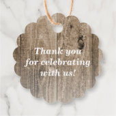 Tanzfeet Flip Flops Rustikale Hochzeit Geschenkanhänger (Rückseite)