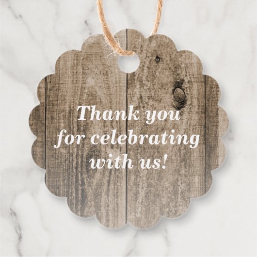 Tanzfeet Flip Flops Rustikale Hochzeit Geschenkanhänger (Rückseite)