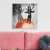 Tanzfeier für Außerirdischen Leinwanddruck (Insitu (Wohnzimmer))
