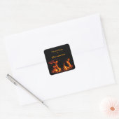 Tanzfeuer Buchzeichen Quadratischer Aufkleber (Umschlag)