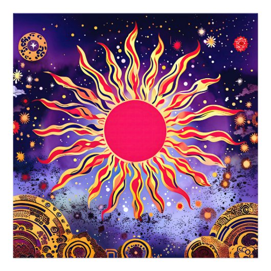 "Tanzfeuer des Kosmos" Die Sonne Fotodruck (Vorne)