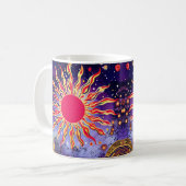 "Tanzfeuer des Kosmos" Die Sonne Kaffeetasse (Vorderseite Links)