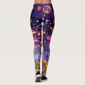 "Tanzfeuer des Kosmos" Die Sonne Leggings (Rückseite)