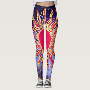 "Tanzfeuer des Kosmos" Die Sonne Leggings