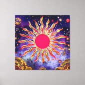 "Tanzfeuer des Kosmos" Die Sonne Leinwanddruck (Vorderseite)