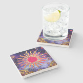 "Tanzfeuer des Kosmos" Die Sonne Steinuntersetzer (Seitenansicht)
