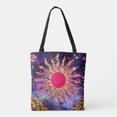"Tanzfeuer des Kosmos" Die Sonne Tasche (Rückseite)