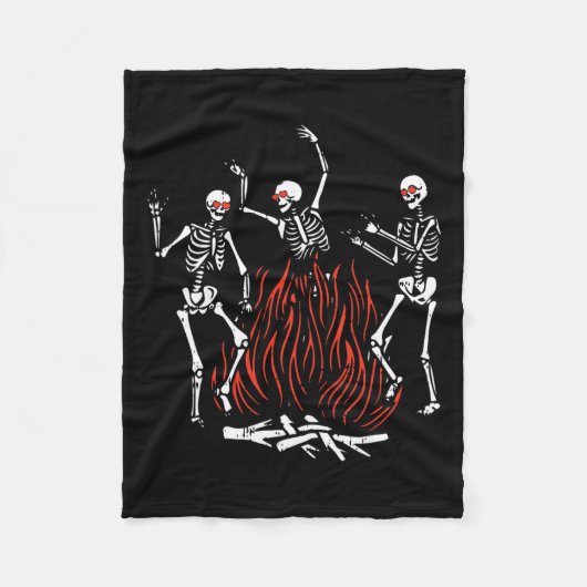 Tanzfeuer Valentinstag Funny Bones Liebe Fleecedecke (Vorderseite)