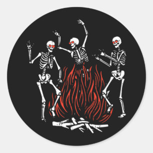 Tanzfeuer Valentinstag Funny Bones Liebe Runder Aufkleber