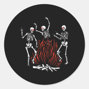Tanzfeuer Valentinstag Funny Bones Liebe Runder Aufkleber