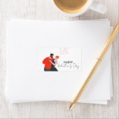 Tanzfigur Valentinstag Adressaufkleber (Insitu)