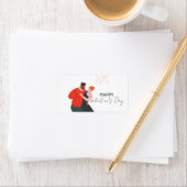 Tanzfigur Valentinstag Adressaufkleber (Insitu)