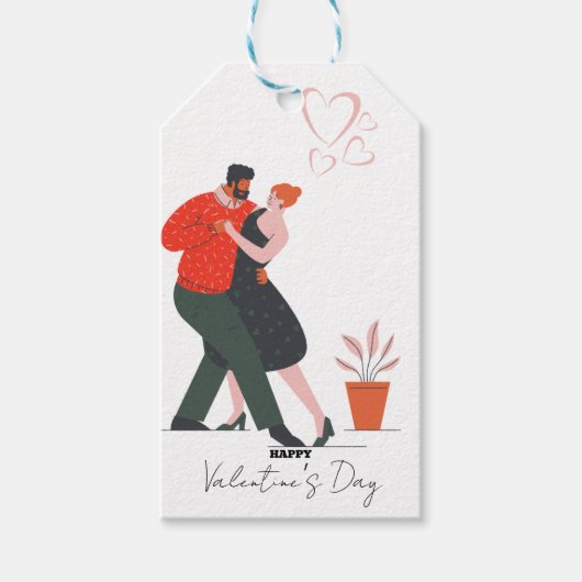 Tanzfigur Valentinstag Geschenkanhänger (Vorderseite)