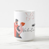 Tanzfigur Valentinstag Kaffeetasse (Mittel)