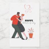 Tanzfigur Valentinstag Lebensmitteletikett (Einzelnes Label)