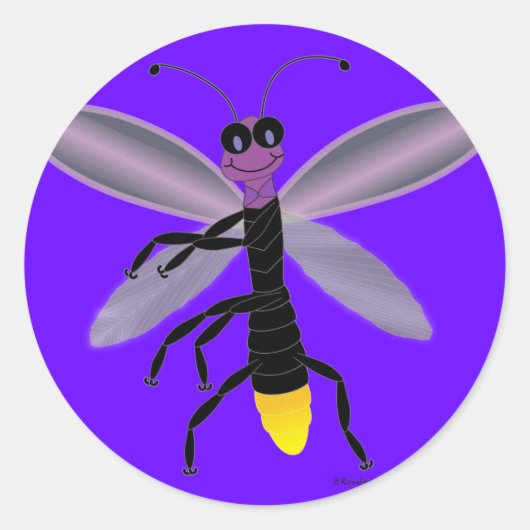 Tanzfirefly Runder Aufkleber (Vorderseite)