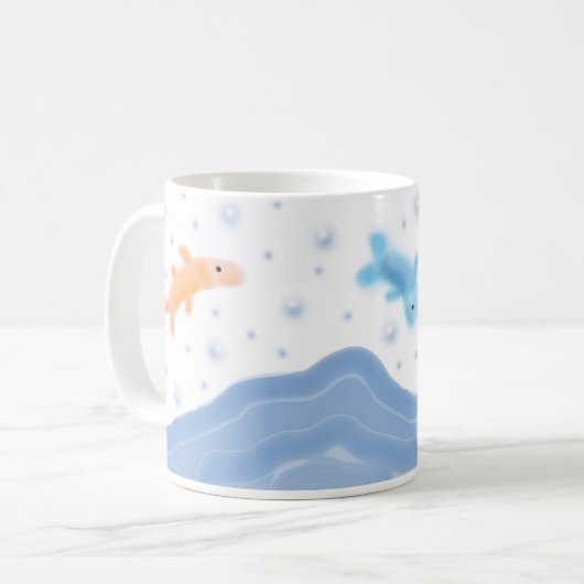 "TANZFISCH" KAFFEETASSE (Vorderseite Links)