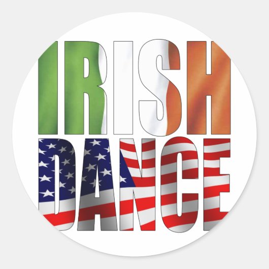 Tanzflags Runder Aufkleber (Vorderseite)