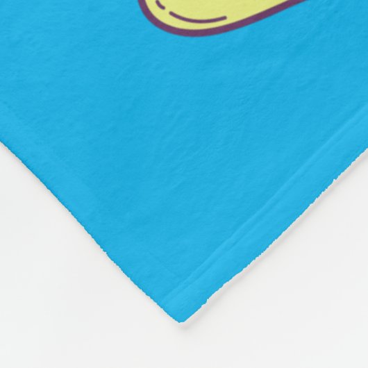 Tanzflockendecke mit Herz & Wirbel. Fleecedecke (Ecke)