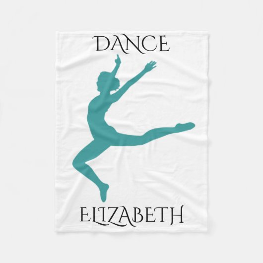 Tanzflockendecke personalisiert. fleecedecke (Vorderseite)