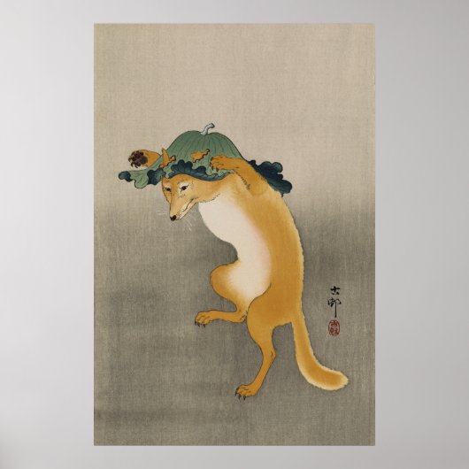 Tanzfox von Ohara Koson Poster (Vorne)