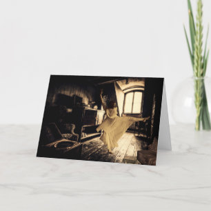 Tanzfrau in einer attischen Halloween-Karte Dankeskarte